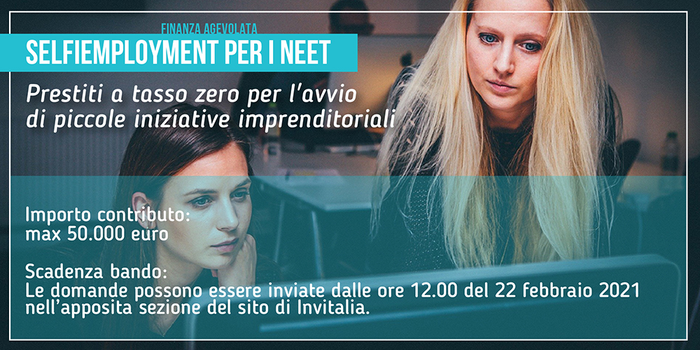 INVITALIA: SELFIEmployment per i NEET